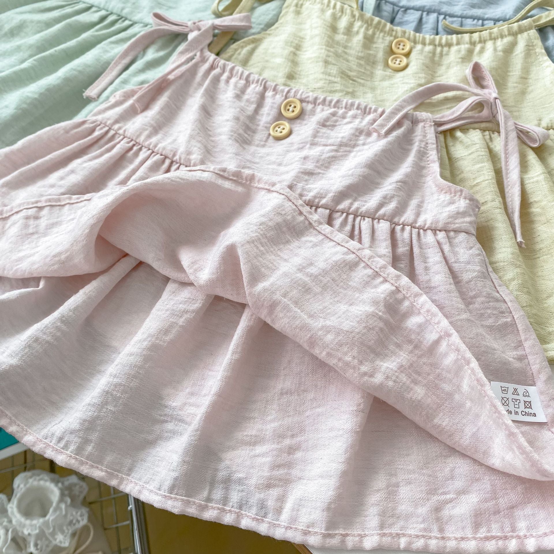 Summer Baby Kids Solid Color Sleeveless Top Vest with Pants Clothing