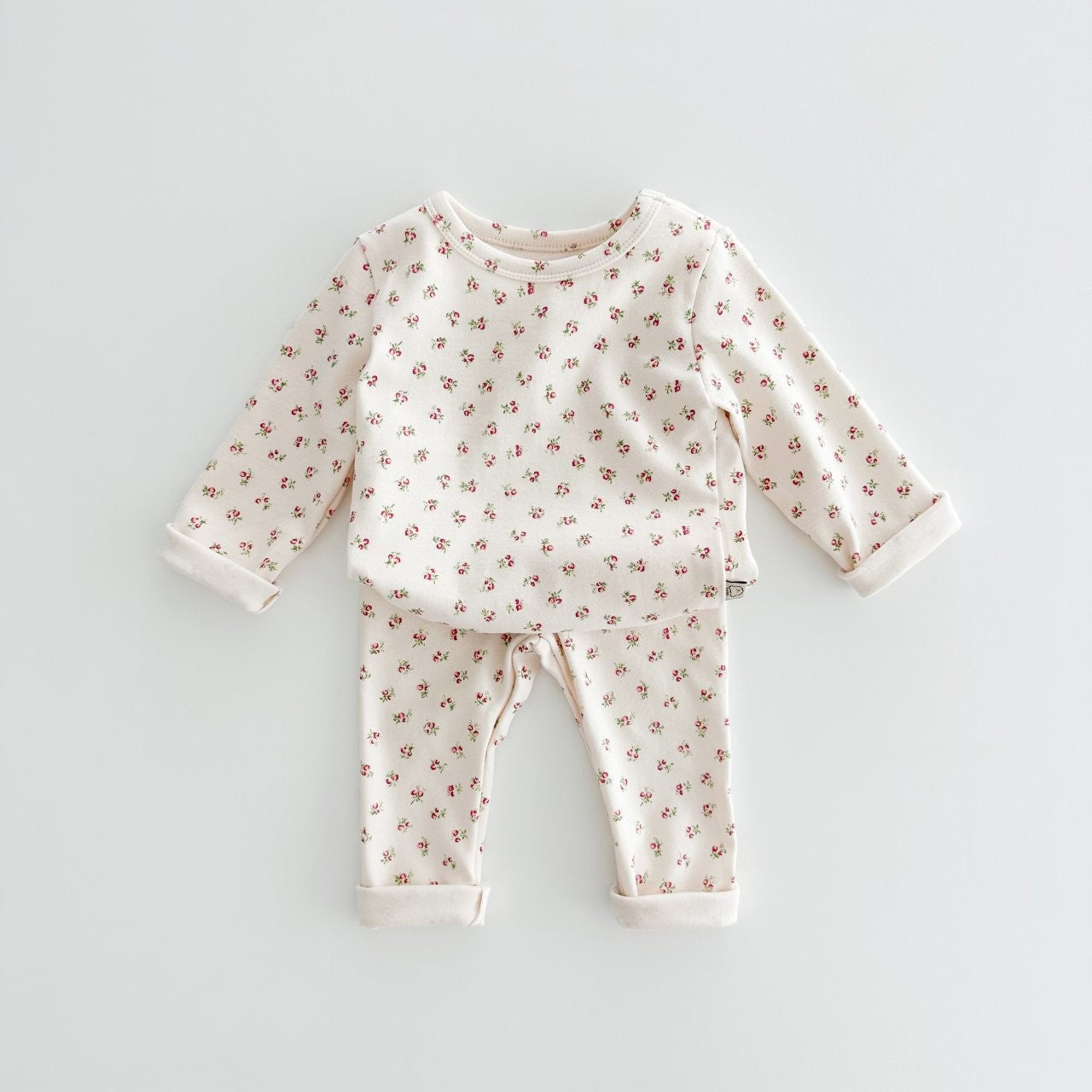 Spring Baby Kids Unisex Cartoon Pattern Print Top And Pants Clothing