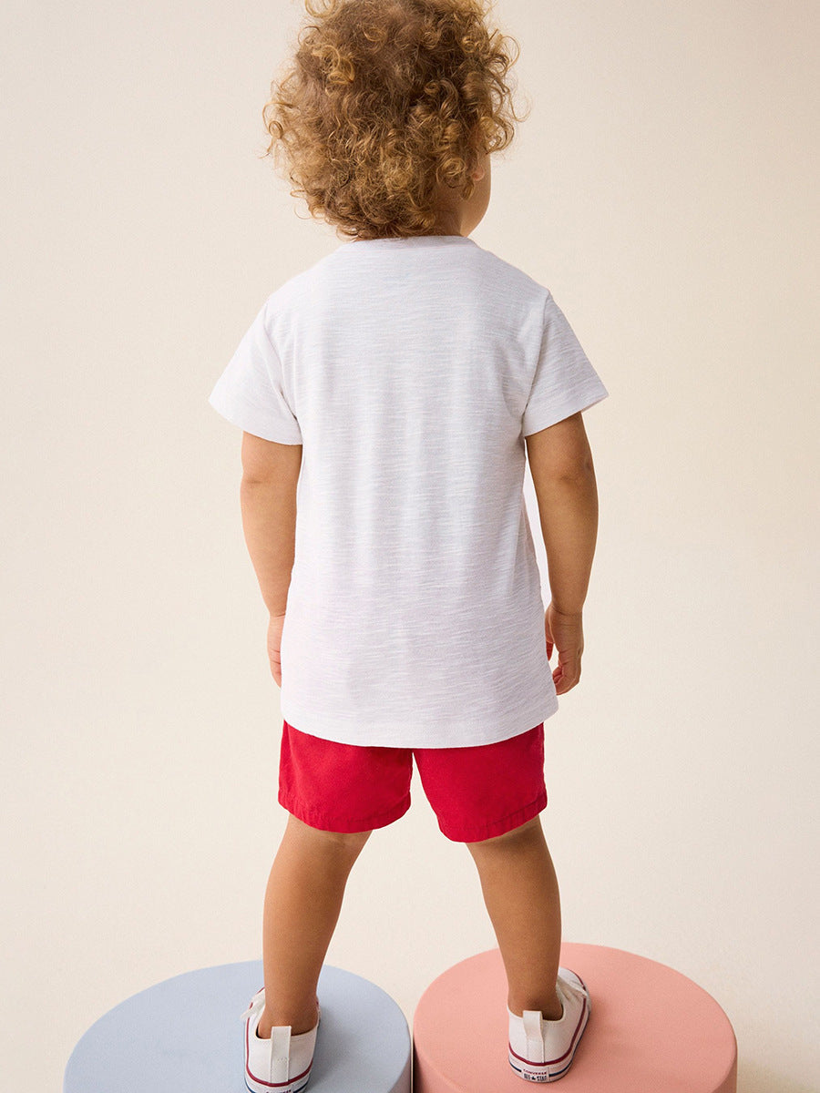 Summer Baby Kids Animals Cartoon Pattern T-shirt and Shorts Clothing
