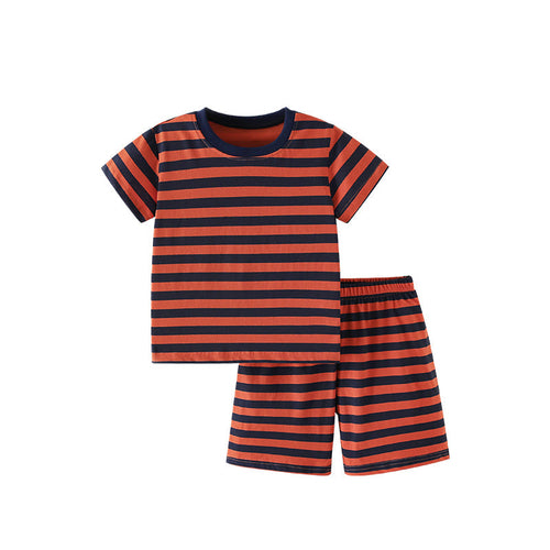 Summer Baby Kids Striped Pattern T-shirt and Shorts Clothing Set for