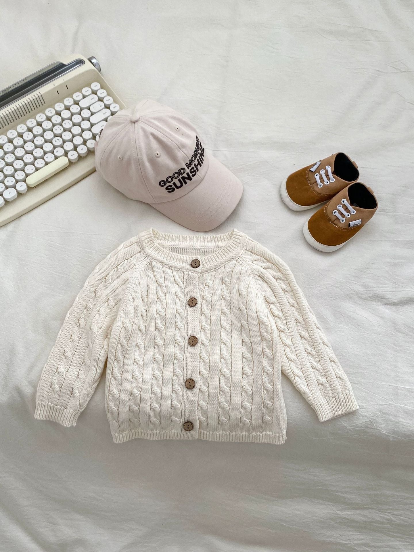 Autumn Arrival Baby Kids Unisex Comfortable Solid Color Jacquard