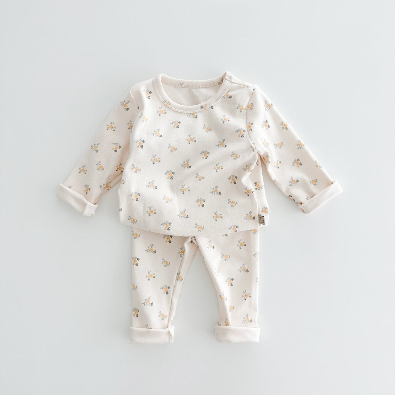 Spring Baby Kids Unisex Cartoon Pattern Print Top And Pants Clothing