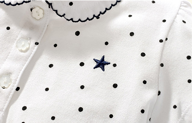 Kids’ Clothing: Summer Collection – Collar Flip Pure Cotton Star Logo