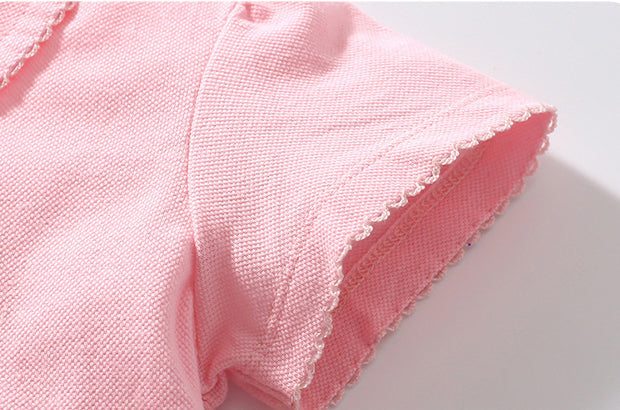 Kids’ Clothing: Summer Collection – Collar Flip Pure Cotton Star Logo