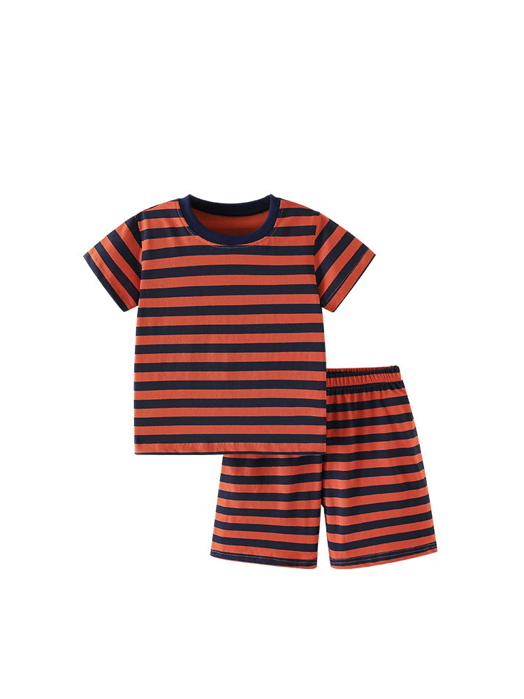 Summer Baby Kids Striped Pattern T-shirt and Shorts Clothing Set for