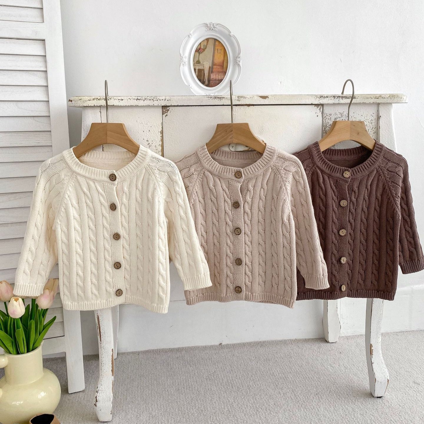 Autumn Arrival Baby Kids Unisex Comfortable Solid Color Jacquard