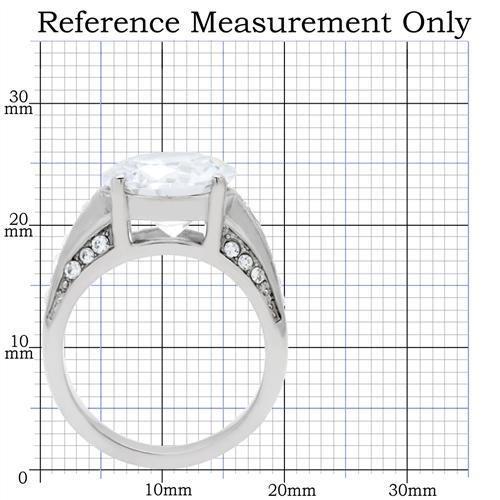 TK187 - High polished (no plating) Stainless Steel Ring with AAA Grade