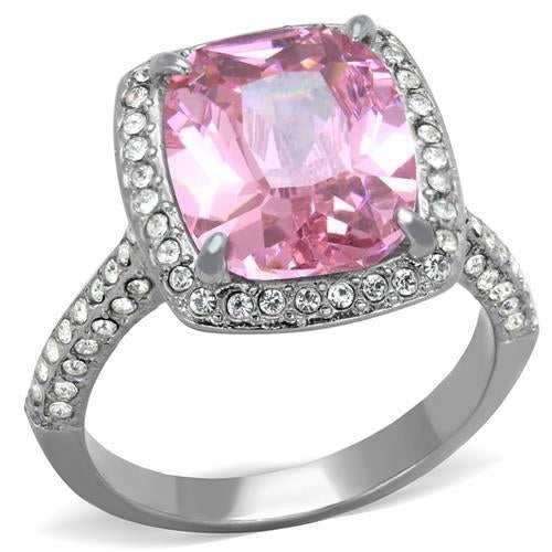 TK2027 - High polished (no plating) Stainless Steel Ring with AAA