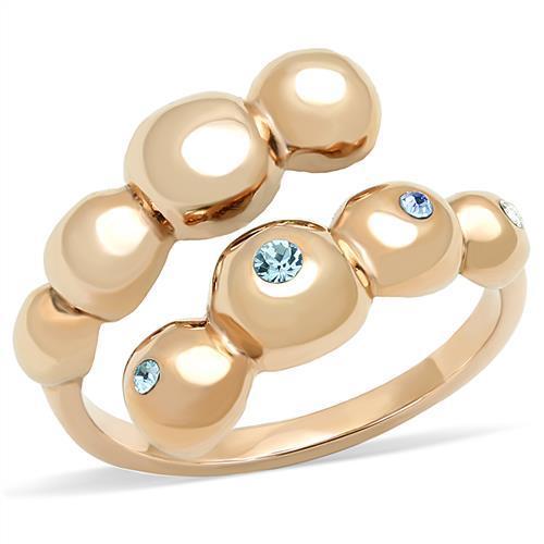TK3131 - IP Rose Gold(Ion Plating) Stainless Steel Ring with Top Grade
