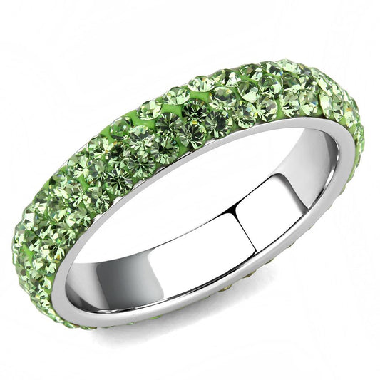 TK3537 - High polished (no plating) Stainless Steel Ring with Top