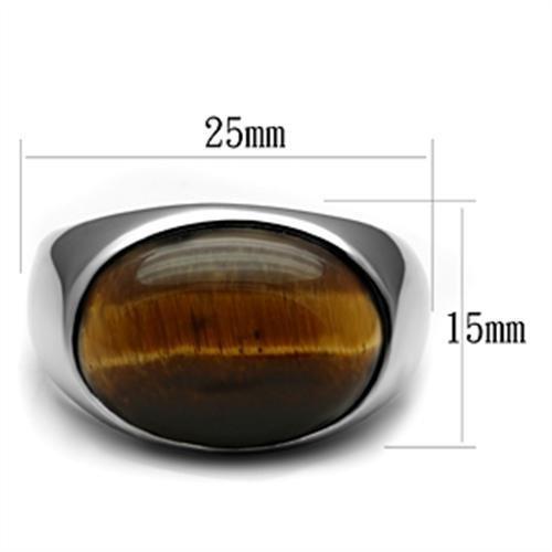 TK378 - High polished (no plating) Stainless Steel Ring with