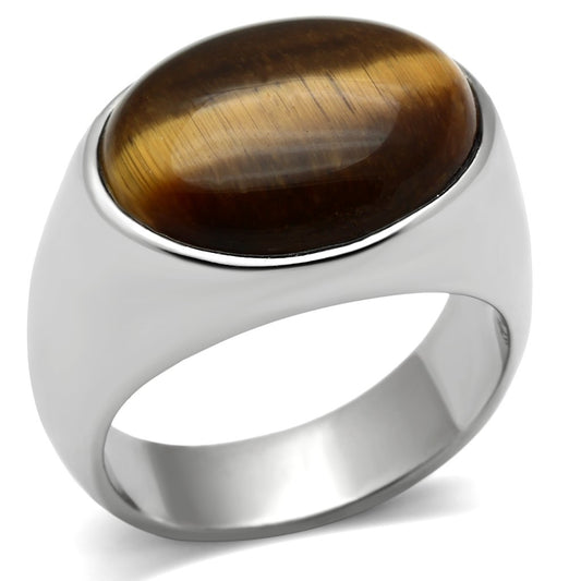 TK378 - High polished (no plating) Stainless Steel Ring with